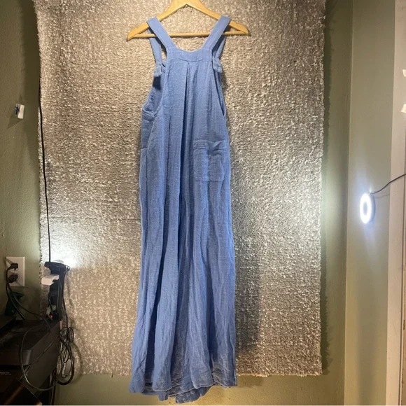 Free People Free-Est Sun-Drenched Overalls Jumpsuit Wide-Leg Slouchy XS Bohemian - Picture 3 of 13